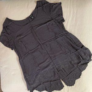 Torrid Floral Embroidered High Lo Top